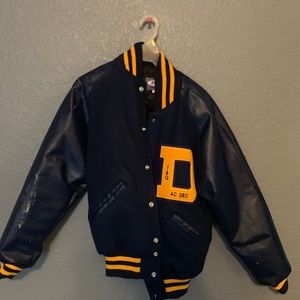 NAVY BLUE AND GOLD LETTERMAN MEDIUM